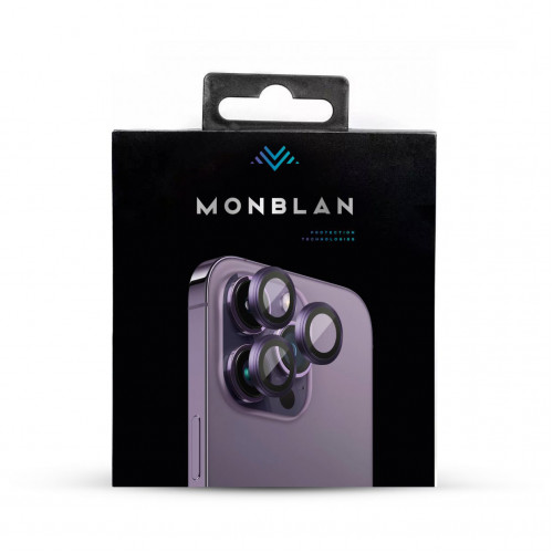 Защитное стекло Monblan для камеры iPhone 16/16 Plus Metal Ring Series (Purple)